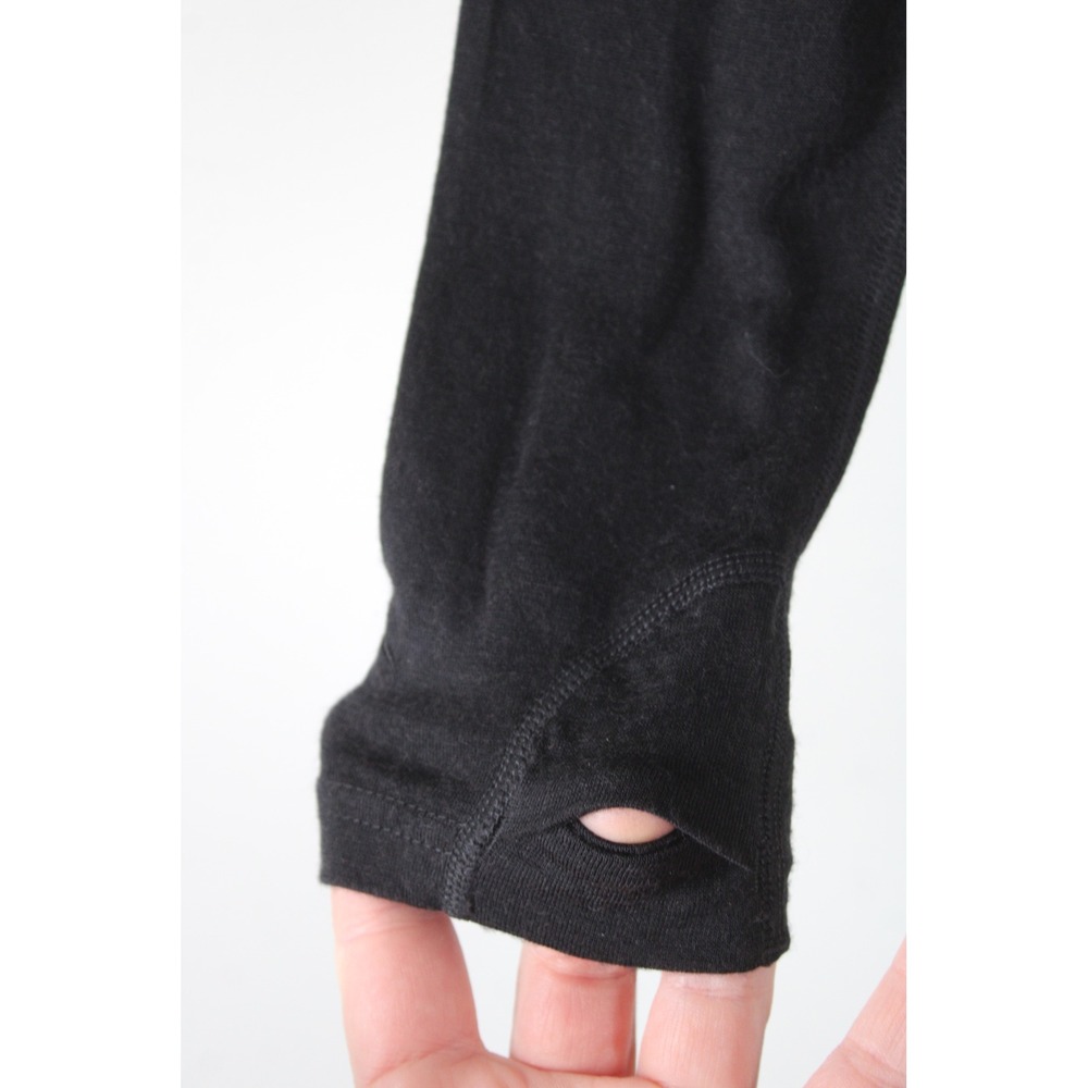 Ridge Merino XS Black Aspect Midwt Long Sleeve Wool Base Layer Top Thumbholes - Picture 3 of 9